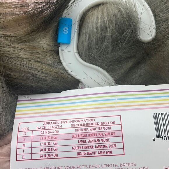 Justice Pet Reversible Puffer Jacket, Champagne, M - Picture 6 of 8